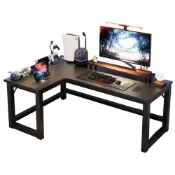 (店+)Quality 聚家 180×120×75公分L型碳纖維色/暖白色轉角桌(轉角桌/L型桌/轉角電腦桌/電競桌/工作桌)