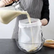 WQSC 豆漿過濾網超細超密水果蔬菜汁葡萄酒渣過濾袋廚房擠餡袋擠菜餡布