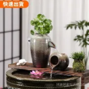 可開發票💗全网最低价循環流水陶罐古法養魚庭院魚缸造景擺件陽臺室外魚池造景DIY配件