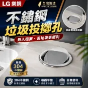 不銹鋼檯面式垃圾投擲孔【台灣製造】LG樂鋼 嵌入式垃圾投擲孔 不鏽鋼投擲孔 垃圾投擲孔  紙巾投擲孔 LG-1102