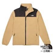 【The North Face】男 拼接舒適保暖立領POLARTEC抓絨外套/夾克_83OS-QV2 卡其