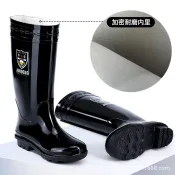 【CiCi+】 新款黑色高筒40CM雨鞋男 加密白里布長筒工地勞保PVC工作水鞋防水 826 高跟涼鞋