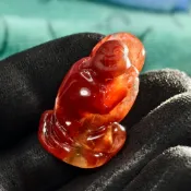 L28滿絲 紅兔毛 軟糖紅兔毛 兔毛水晶 水晶墜子 吊墜[友克鑫礦業]