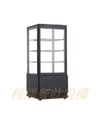 《利通餐飲設備》RT-78L-3  黑白/兩色 LED燈條 四面玻璃冰箱 展示櫃 桌上型冰箱 四面熱風除霧 單
