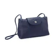 -法國購入正品-Longchamp Le Pliage Cuir小羊皮手提/斜背二用包-海軍藍色 新北市