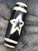 天珠掛件密宗日月星天珠古玩老天珠超大天珠藏飾古珠送證書【金隆收藏】