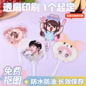 🔥客製化 可開統編🔥透扇定製應援韓國愛豆偶像演唱會明星周邊扇子定做Ins光柵捏臉扇