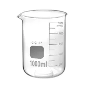 (店+)SMARTHO寬口燒杯 透明玻璃杯 化學實驗室器材 1000ml 玻璃量杯 實驗燒杯 5-GCL1000(玻璃燒杯 耐高溫燒杯)