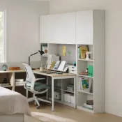 【iloom 怡倫家居】NEWT L型書桌組1200型/1400型 六層收納櫃含門片 書桌 桌子 電腦桌 工作桌