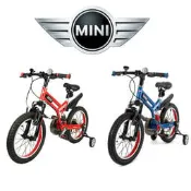 英國 MINI COOPER原廠正版授權開拓者自行車16吋16“前後擋泥板越野型兒童自行車越野腳踏車兒童三輪車 紅色藍色