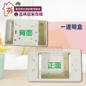 夯🥇含稅 中一電工 一連明盒 牙色 二聯塑膠明盒 PVC 明接線盒 一聯 明式盒子 明接線盒 開關 插座 蓋板 塑膠明盒