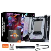 銀聯網日用品生活館 TOPC Ryzen 9 7945HX迷你ITX主板組合，16核5.4GHz，DDR5，NVME，遊戲和迷你電腦原始設備製造商