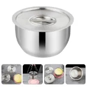 Stainless Steel Bowl With Lids Steamed Egg, Fruit Salad, Sou