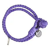BV BOTTEGA VENETA 寶緹嘉  經典手工編織雙環小羊皮手環(薰衣草)