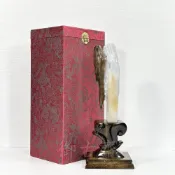 (店+)【御古齋】天然 樹化玉 原礦擺件 玉質化 天然樹紋 避邪化凶 穩定情緒 消磁淨化 附座 收藏盒 092104