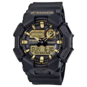 大高雄鐘錶城 CASIO卡西歐 G-SHOCK GA-010系列 GA-010GB-1A9 大錶殼黑金雙顯時尚腕錶 51.9mm｜樂天領券現折★全館特惠中★指定刷卡回饋10%
