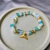 海水藍寶蛋白石 海洋精靈魚尾手鏈