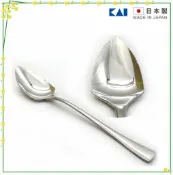 asdfkitty可愛家精品店 asdfkitty*日本製 貝印 鋸齒挖水果不鏽鋼湯匙-316不鏽鋼材質-挖葡萄柚.奇異果.木瓜.西瓜-正版商品