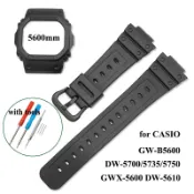 小胖達生活百貨 硅膠錶帶錶殼套裝 適配卡西歐 G-SHOCK DW5600 GW-B5600 GWX-5600 DW5700