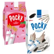 世界GO Glico 固力果 Pocky 百奇 巧克力棒 牛奶餅乾棒分享包/草莓棒分享包 9袋入