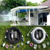 千織屋 12V泵 低壓霧化噴霧降溫系統 室內造霧機 降溫加濕 造景水霧機 除塵 花園綠地灌溉 110V噴霧機泵造霧機