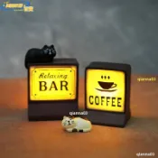 復古小夜燈 酒吧裝飾燈 BAR咖啡屋氛圍燈 COFFEE桌燈 臥室床頭燈 餐廳擺飾 高級感小擺件 生日禮物 送禮 復古桌