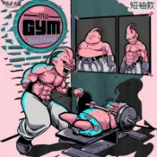 七龍珠布歐派大星健身運動短袖日系動漫新款短袖T恤純棉寬鬆衣服t