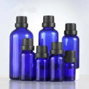 精油瓶 精油瓶空瓶 精油玻璃瓶 藍色色玻璃瓶 精油分享瓶 藍色色玻璃精油空瓶 防盜大頭蓋 台灣現貨【嘉莉瓶瓶罐罐】