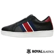 ROYAL 91714-915 黑色 全皮質無鞋帶休閒鞋/舒適/止滑/BISHOP/男女同款/ 100R 免運費加贈襪子