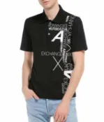 FINDSENSE服飾 FINDSENSE MD 時尚 男 歐美 A字母印花 翻領 POLO衫 大碼 休閒 打底短T 短袖T恤 特色短T