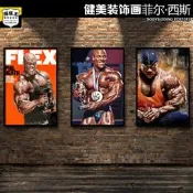 健美裝飾畫奧賽海報定做菲爾西斯健身房勵志掛畫肌肉臥推深蹲壁紙