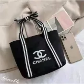 💕Adorable💕【CHANEL Beauté】小香日本限定美妝滿額贈品🎀蝴蝶結🎀手提托特包/帆布包/手提袋/購物袋