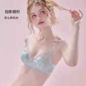 艾米戀六隻兔子小怪瘦兔耳杯內衣女性感蕾絲大胸顯小薄款調整型文胸