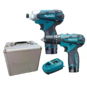 (店+)【MAKITA 牧田】10.8V震動起子電鑽+衝擊起子機雙機組