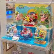 (店+)正版海綿寶寶旅途片刻盲盒立體桌面擺件派大星亞克力場景潮流禮物