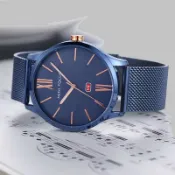 窩克yes99buy樂天分店 美琪 簡約時尚)사업商務手錶簡約潮流大三針사업防水鋼網帶男錶