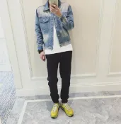 FINDSENSE服飾 FIND.韓國 牛仔 襯衫 外套 單寧 HM GQ GU 女神 短版牛仔 夾克