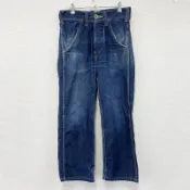 【DOKODEMO】Lee LB0135 牛仔褲/牛仔褲，紐帶門襟，小牛毛貼片，靛藍色，30碼，古著