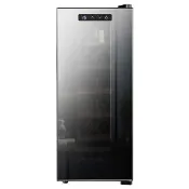 【Laptinc 拉普蒂尼】12瓶裝鏡面電子酒櫃 33L半導體恒溫紅酒櫃(冷藏冰箱 葡萄酒櫃 紅酒櫃 冷藏櫃)