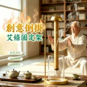 和風選集 【隔日到貨】艾條固定架 倒掛設計防燙 艾灸爐 艾灸器 燒艾爐 香薰底座 竹製玻璃 艾條專用 安全設計 創意薰香工具