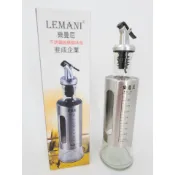 斐成 樂曼尼 LEMANI 不鏽鋼玻璃調味瓶 玻璃控油壺 (LM-GS300S) (容量：300ml)