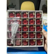 宜家瑞典ikea裝飾品球形玻璃聖誕樹創意紅色玻璃球25件裝