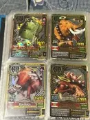 絕版 正版 百獸大戰 天堂動物Animal Kaiser  河馬零郎 長毛象和尚 美洲野牛老大 刺山龜仙人 共4張
