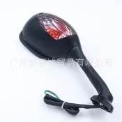 【機車百貨】適用於鈴木GSXR600/750/1000小R中R K5/K6/K7/K8燈泡/LED款後視鏡機車碳纖後