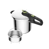 【Tefal 特福】易食二合一不鏽鋼快鍋/壓力鍋8L