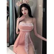 【現貨】高開衩睡裙 性感睡衣 免脫高叉裙 開高叉 顯胸大 情趣連身裙 性感小可愛 性感高衩裙 情趣服裝 308