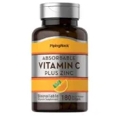 【天然小舖】Piping Rock Vitamin C Zinc維他命C 加鋅 180顆快速釋放軟膠囊