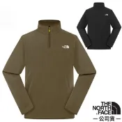 【The North Face】男 GLACIER FLEECE 1/4 ZIP 保暖刷毛拉鍊半開襟立領上衣.套頭衫.中層衣.運動休閒上衣/ 8KGK
