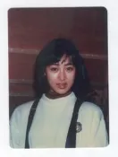 (嫻101)   黎美嫻  3*5 沖洗照片一張，早期圓角相片，保存還不錯!