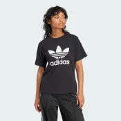 ADIDAS 女 TREFOIL TEE 短袖 上衣 基本款 黑-IR9533